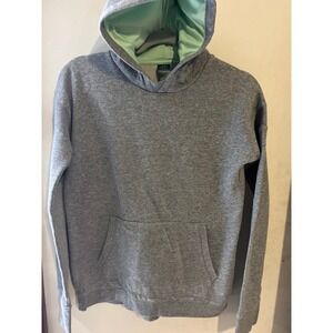 Champion Hoodie‎ Pullover Sweatshirt Girls XL (14-16) Gray Mint Green Trim